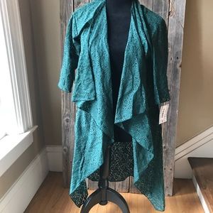 Teal Lace Cardigan